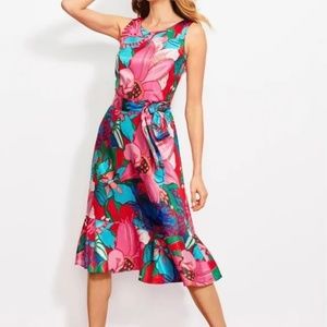 NWT Talbots RSVP Occasions Tropical Floral Fit and Flare Dress 4